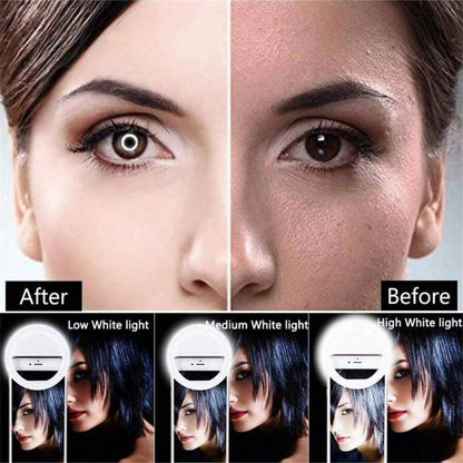 Portable LED Selfie Ring Light, Mirror Makeup Light, Portable Lighting, Beauty Halo Light For Photography, Live Streaming Clip Light Selfie Light, Suitable For Live Streaming, Video Conferencing Light