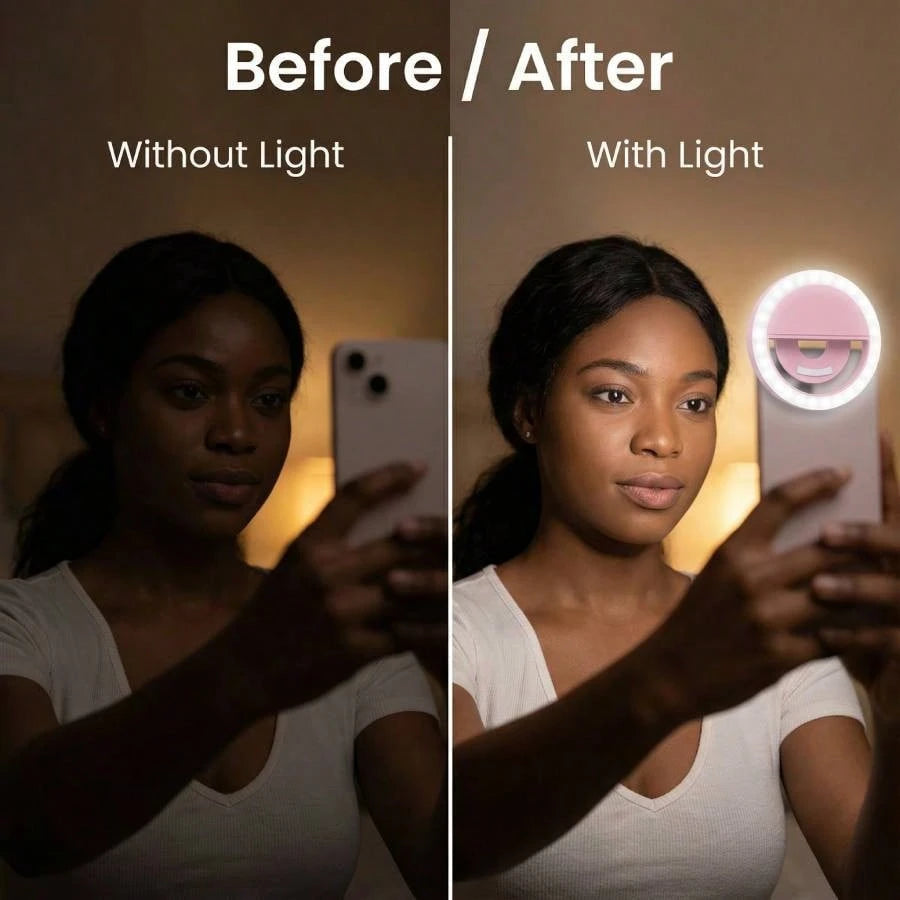 Portable LED Selfie Ring Light, Mirror Makeup Light, Portable Lighting, Beauty Halo Light For Photography, Live Streaming Clip Light Selfie Light, Suitable For Live Streaming, Video Conferencing Light