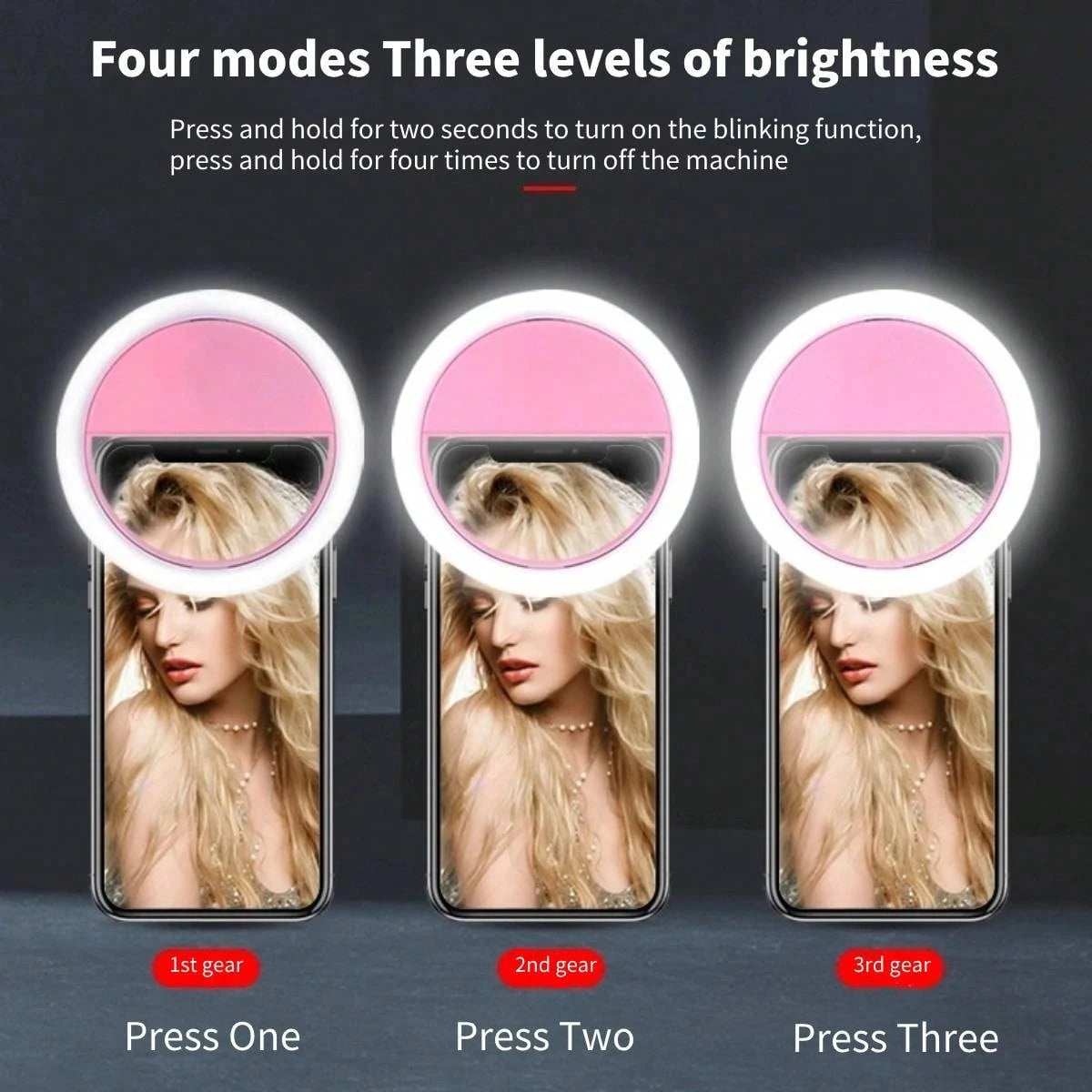 Portable LED Selfie Ring Light, Mirror Makeup Light, Portable Lighting, Beauty Halo Light For Photography, Live Streaming Clip Light Selfie Light, Suitable For Live Streaming, Video Conferencing Light