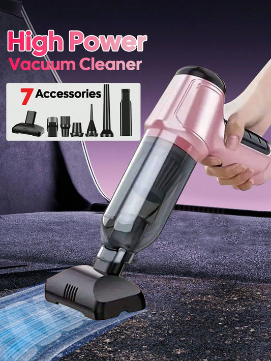 Portable Wireless Vacuum Cleaner, High Power Mini Vacuum, Compressed Air Blower And Pump Handheld Vacuum, With Brushless Motor, Suitable For Car, Home, Office, Camping, Computer Keyboard And Laptop Du
