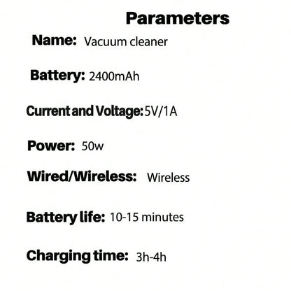 Portable Wireless Vacuum Cleaner, High Power Mini Vacuum, Compressed Air Blower And Pump Handheld Vacuum, With Brushless Motor, Suitable For Car, Home, Office, Camping, Computer Keyboard And Laptop Du