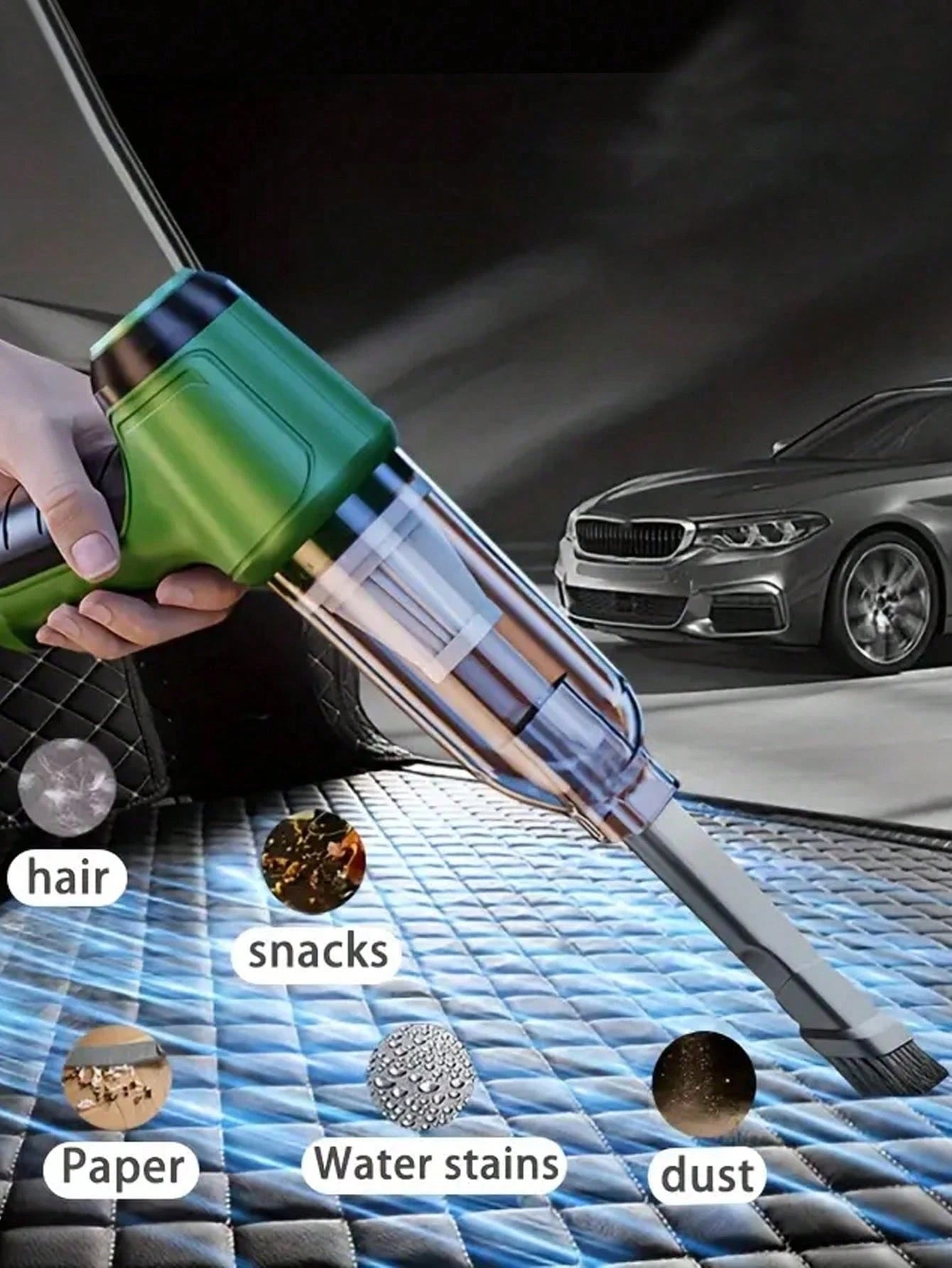 Portable Wireless Vacuum Cleaner, High Power Mini Vacuum, Compressed Air Blower And Pump Handheld Vacuum, With Brushless Motor, Suitable For Car, Home, Office, Camping, Computer Keyboard And Laptop Du