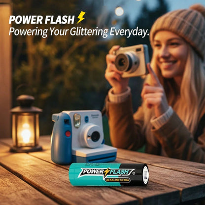 POWER FLASH 28pcs AA Alkaline Battery, High Capacity,High Performance, 10-Year Lifespan, Durable. Suitable For Remote Controls, Alarm Clocks, Doorbells, Car Keys, Night Lights, Flashlights, Etc. Chris