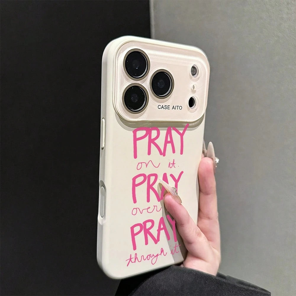 Pray Phone Case, Inspirational Style, For Compatible With IPhone 17/17pro/17promax/17Air/Iphone16/16pro/16plus/16promax/15/15promax/15pro/11/12/13/14promax/12mini/13mini/11pro/11promax/12pro/12promax