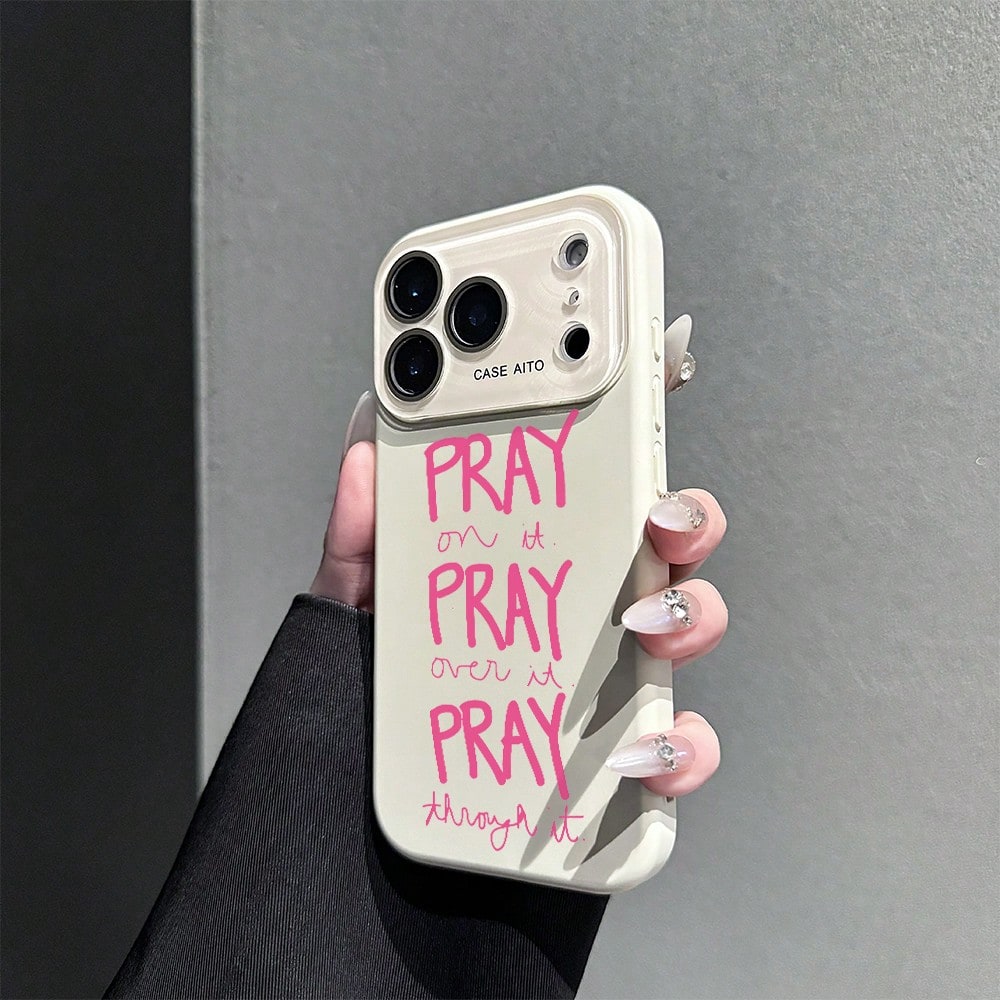 Pray Phone Case, Inspirational Style, For Compatible With IPhone 17/17pro/17promax/17Air/Iphone16/16pro/16plus/16promax/15/15promax/15pro/11/12/13/14promax/12mini/13mini/11pro/11promax/12pro/12promax