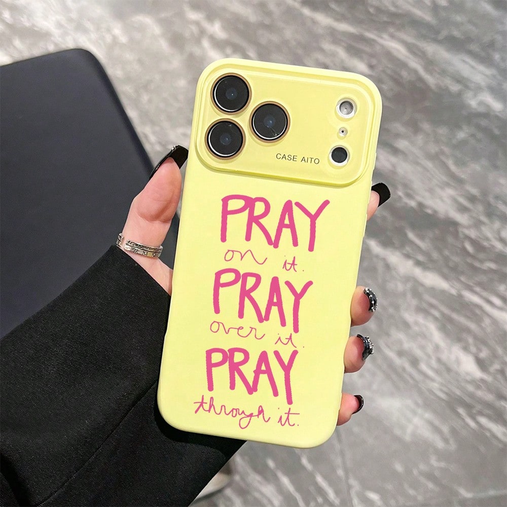 Pray Phone Case, Inspirational Style, For Compatible With IPhone 17/17pro/17promax/17Air/Iphone16/16pro/16plus/16promax/15/15promax/15pro/11/12/13/14promax/12mini/13mini/11pro/11promax/12pro/12promax