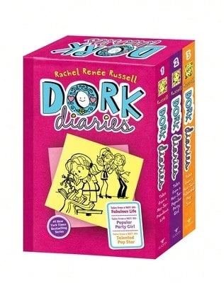 Pre-Owned Dork Diaries Boxed Set (Books 1-3): Dork Diaries; Dork Diaries 2; Dork Diaries 3 (Hardcover) By Rachel Renée Russell