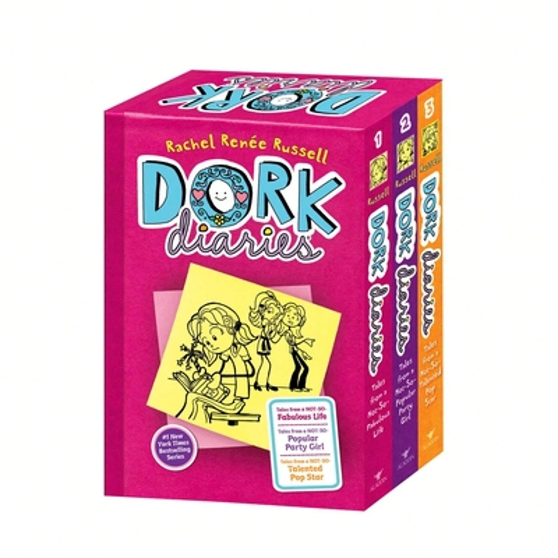 Pre-Owned Dork Diaries Boxed Set (Books 1-3): Dork Diaries; Dork Diaries 2; Dork Diaries 3 (Hardcover) By Rachel Renée Russell