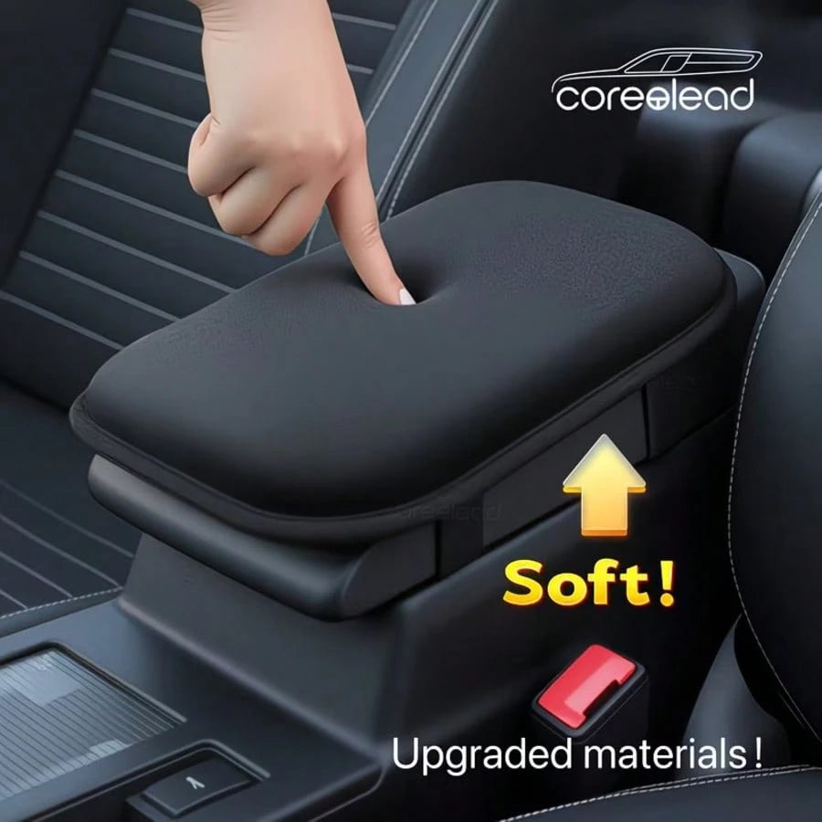 Premium Black Thickened Car Armrest Pad, Ultra Soft & Comfortable, Essential For Road Trips. This Soft & Comfortable Armrest Pad Provides A Great Driving Experience, Relaxes Your Arms, And Is Easy To