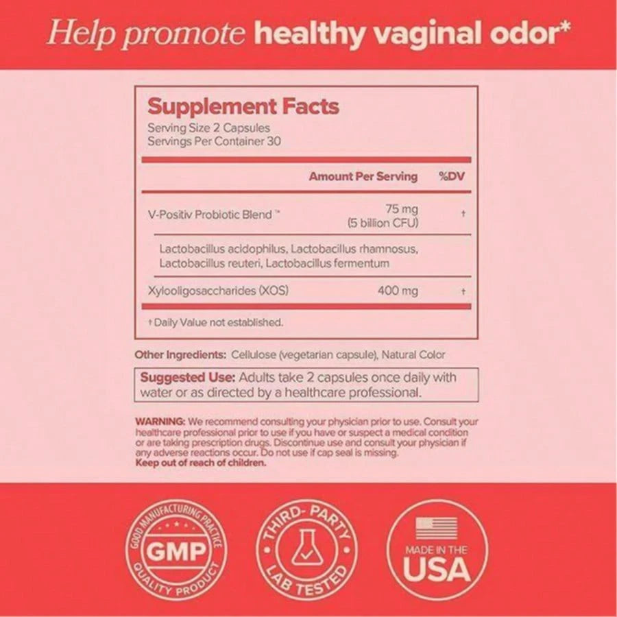 Premium URR Vaginal Probiotic Capsules, PH & Flora Balance Support, 60 Vegan Capsules, Women's Intimate Wellness Supplement