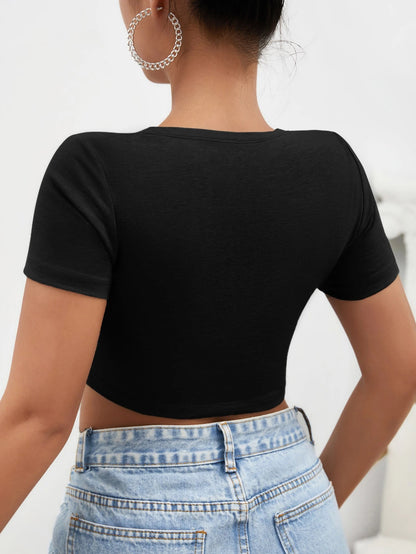 Privé Twist Front Crop Top