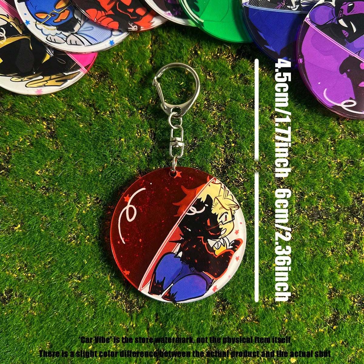 Project:FORSAKE Anime Game Merchandise Acrylic Keychain, Includes 1x1x1x1, GUEST 666, NOLI, AZURE, TWO TIME, TAPH, John Doe, DUSEKKAR, Suitable For Bags And Keys, Perfect Gift For Fans, Bag/Backpack S