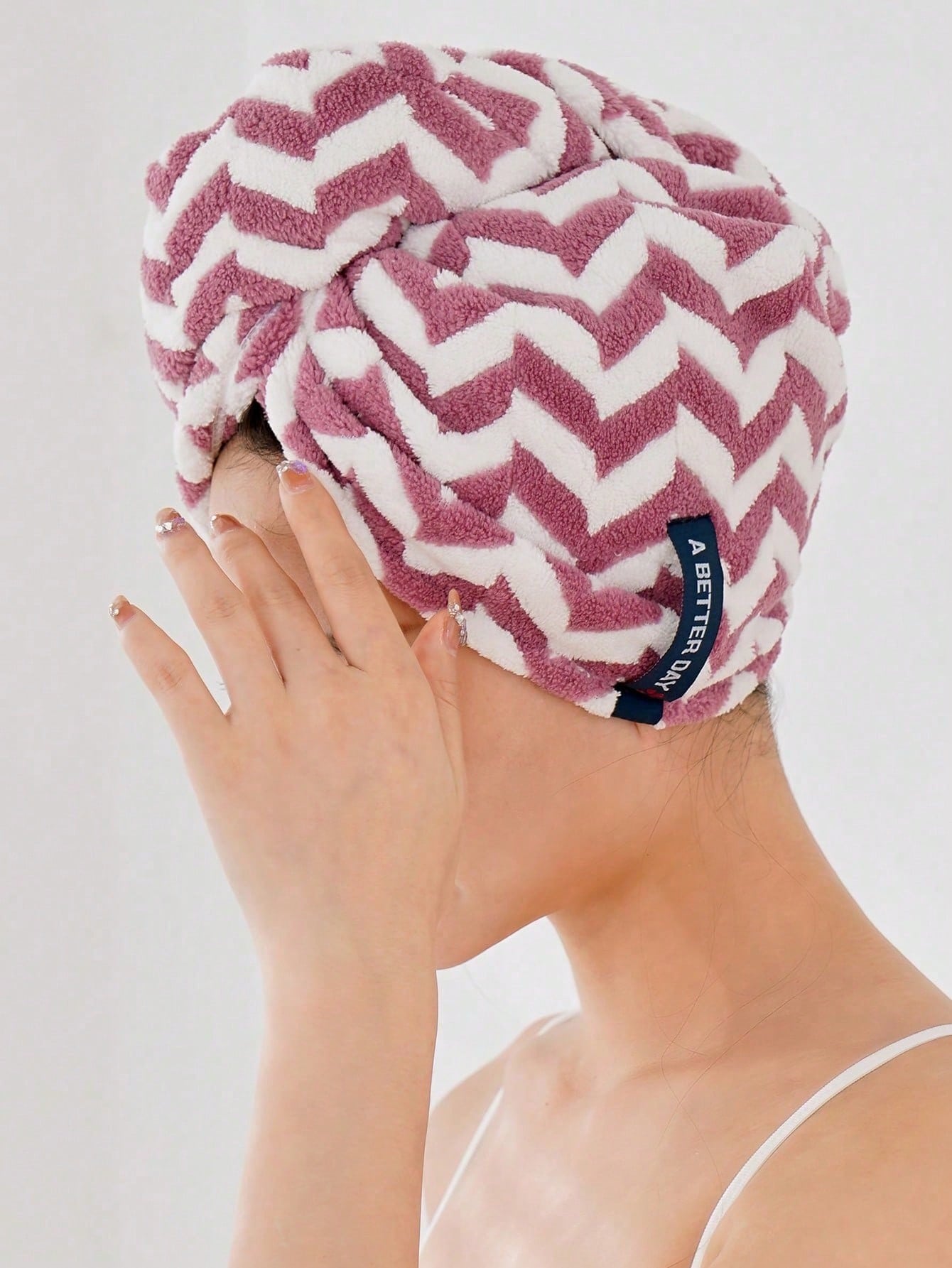 QIBHI Coral Fleece Home Hair Drying Cap For Women, Makeup Hair Tie Cap, Fashion Girl Bath Hair Tie Cap, Multiple Floral Patterns Available, Bath Life Supplies Hair Drying Cap, Hair Drying Towel