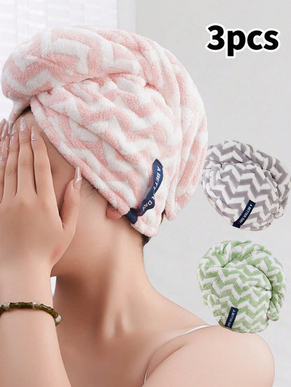 QIBHI Coral Fleece Home Hair Drying Cap For Women, Makeup Hair Tie Cap, Fashion Girl Bath Hair Tie Cap, Multiple Floral Patterns Available, Bath Life Supplies Hair Drying Cap, Hair Drying Towel