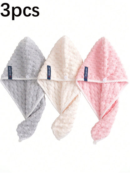 QIBHI Coral Fleece Home Hair Drying Cap For Women, Makeup Hair Tie Cap, Fashion Girl Bath Hair Tie Cap, Multiple Floral Patterns Available, Bath Life Supplies Hair Drying Cap, Hair Drying Towel