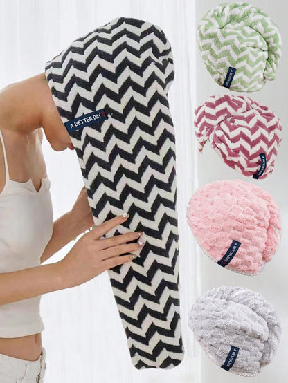 QIBHI Coral Fleece Home Hair Drying Cap For Women, Makeup Hair Tie Cap, Fashion Girl Bath Hair Tie Cap, Multiple Floral Patterns Available, Bath Life Supplies Hair Drying Cap, Hair Drying Towel