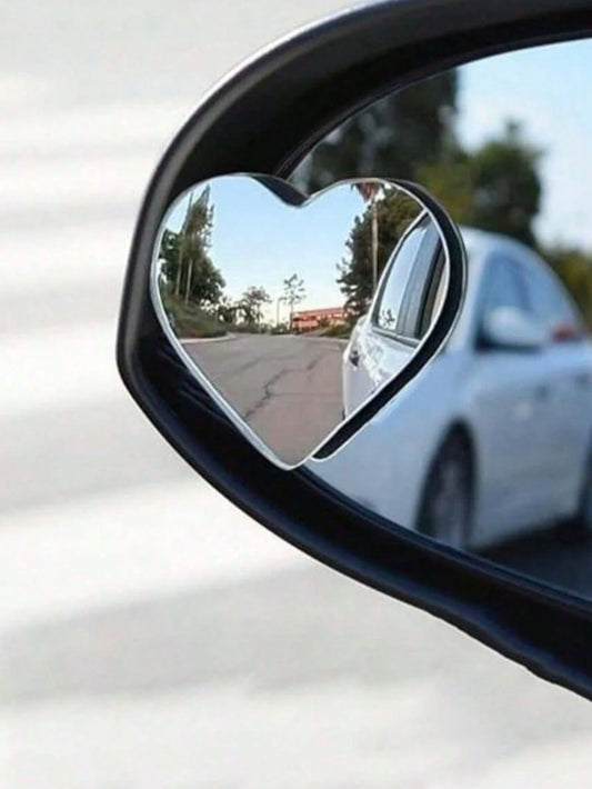 rayhong Heart-Shaped Blind Spot Mirror, Frameless Blind Spot Mirror, 360 Degree Wide Angle Convex Mirror, Square Blind Spot Rearview Mirror, Parking Mirror, Round Blind Spot Mirror, Car Accessories, C