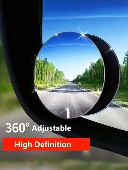 rayhong Heart-Shaped Blind Spot Mirror, Frameless Blind Spot Mirror, 360 Degree Wide Angle Convex Mirror, Square Blind Spot Rearview Mirror, Parking Mirror, Round Blind Spot Mirror, Car Accessories, C