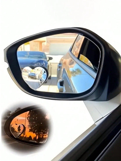rayhong Heart-Shaped Blind Spot Mirror, Frameless Blind Spot Mirror, 360 Degree Wide Angle Convex Mirror, Square Blind Spot Rearview Mirror, Parking Mirror, Round Blind Spot Mirror, Car Accessories, C
