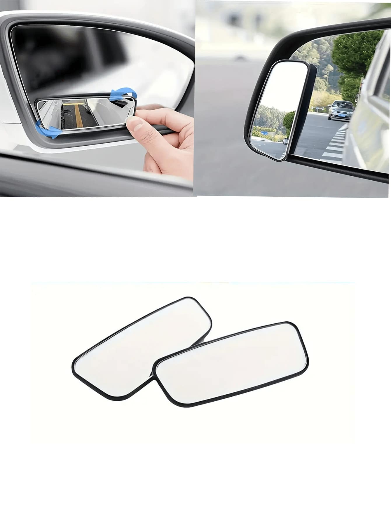 rayhong Heart-Shaped Blind Spot Mirror, Frameless Blind Spot Mirror, 360 Degree Wide Angle Convex Mirror, Square Blind Spot Rearview Mirror, Parking Mirror, Round Blind Spot Mirror, Car Accessories, C