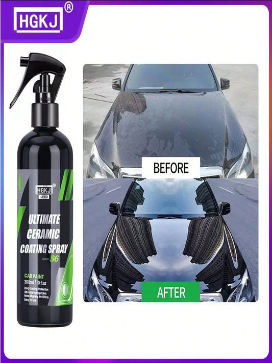 rayhong HGKJ S6 Ultimate Ceramic Coating Spray- Nano Car Coating Spray For Extended Protection And Paint Care, Quick-Acting Coating Agent For Automotive Paint, Nano Crystal Spray Wax, Clear Coat Spra