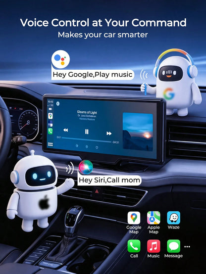 REMAX 10.26" HD Portable Car Display With Wireless CarPlay & Android Auto, Backup Camera, MP5 Player, Plug And Play Universal Monitor, Car Accessories, Car Essential, Car Stuff