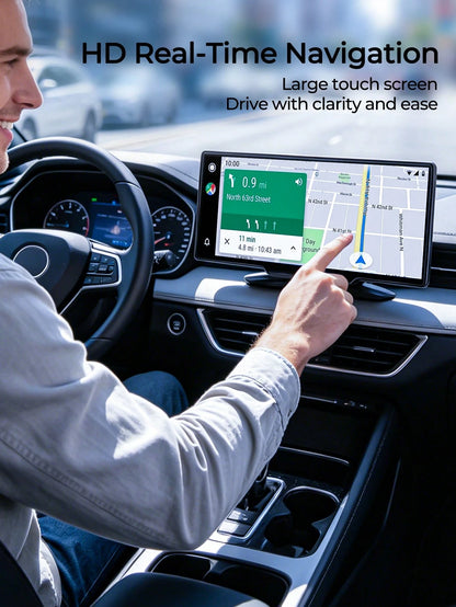REMAX 10.26" HD Portable Car Display With Wireless CarPlay & Android Auto, Backup Camera, MP5 Player, Plug And Play Universal Monitor, Car Accessories, Car Essential, Car Stuff