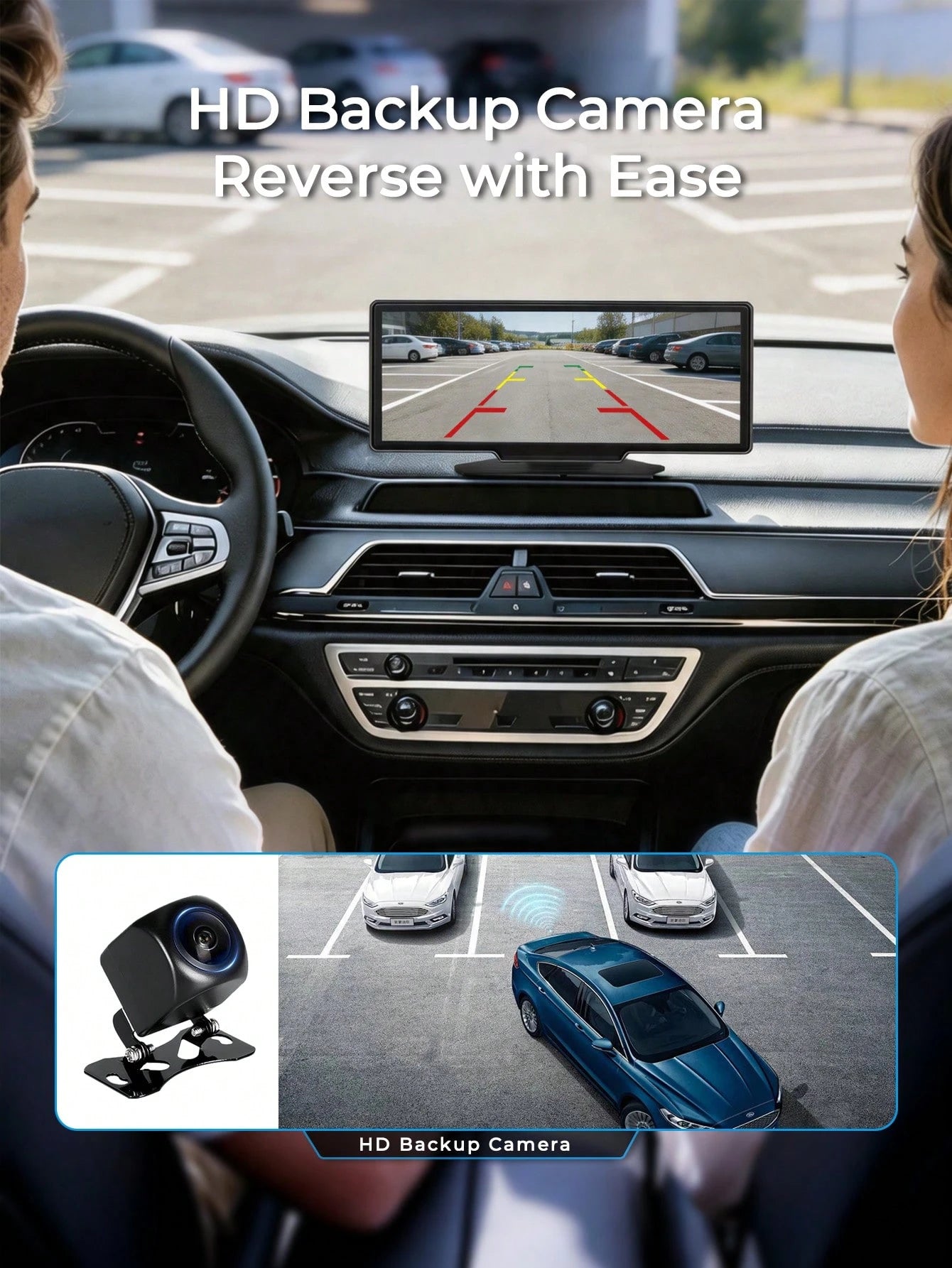 REMAX 10.26" HD Portable Car Display With Wireless CarPlay & Android Auto, Backup Camera, MP5 Player, Plug And Play Universal Monitor, Car Accessories, Car Essential, Car Stuff