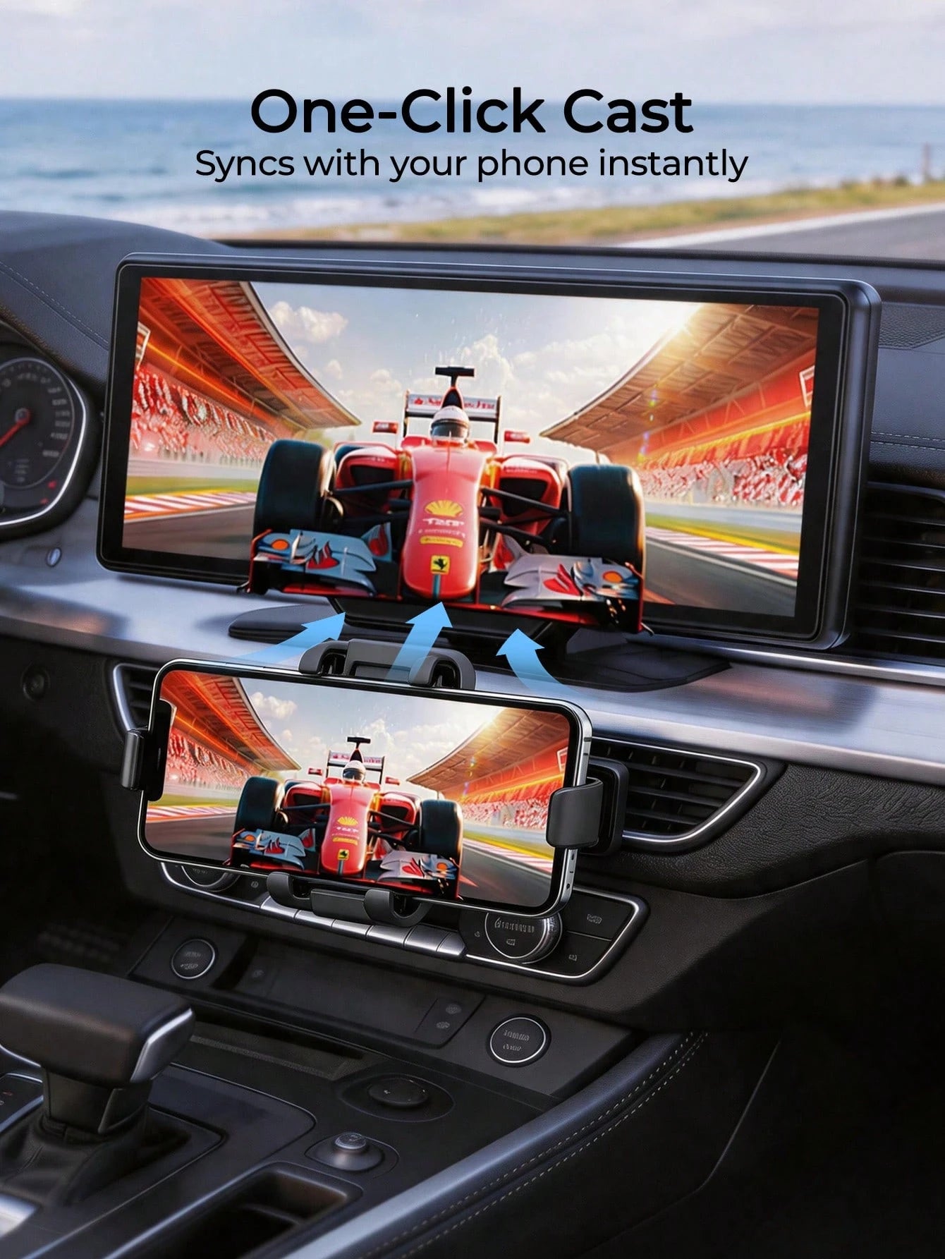 REMAX 10.26" HD Portable Car Display With Wireless CarPlay & Android Auto, Backup Camera, MP5 Player, Plug And Play Universal Monitor, Car Accessories, Car Essential, Car Stuff