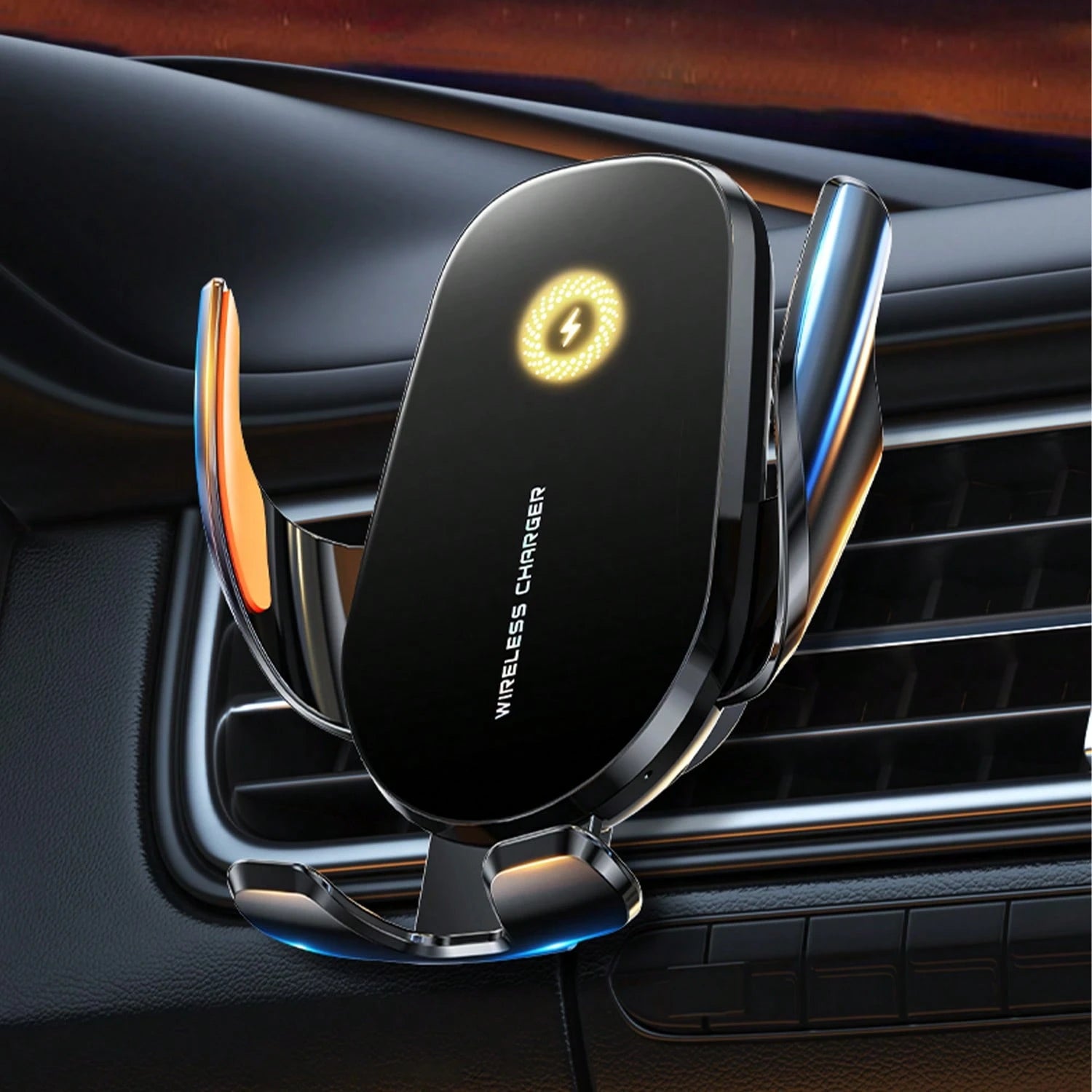REMAX 15W Wireless Car Charger Mount, Infrared Sensor Auto Open & Close, Triangle Locking For Stable No Shake, 360° Swivel, Smart Temperature Control, No Overheating – Fits 4-7.2" Phones,IPhone Charge
