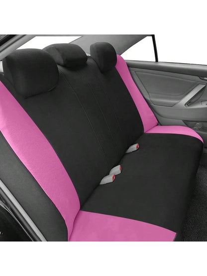 REMAX 9pcs Car Seat Covers Set, Compatible With Airbags, Universal Fit Seat Cushions, Auto Accessories, New Football Quilted Design, Women Style, Full Set Car Seat Covers