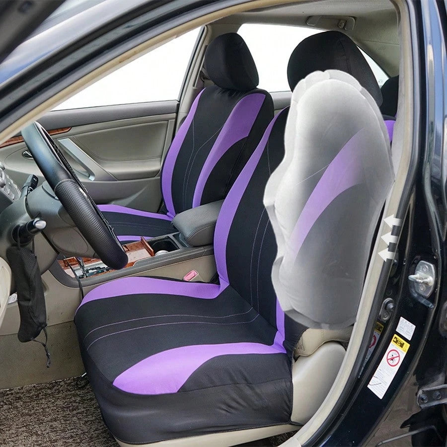 REMAX Universal Size Polyester Car Seat Covers Set, Compatible With Airbags, Women's Car Accessories, New Design, Full Set Car Seat Covers, Car Accessories