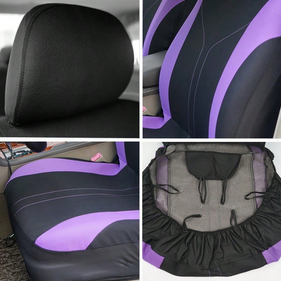 REMAX Universal Size Polyester Car Seat Covers Set, Compatible With Airbags, Women's Car Accessories, New Design, Full Set Car Seat Covers, Car Accessories