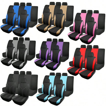 REMAX Universal Size Polyester Car Seat Covers Set, Compatible With Airbags, Women's Car Accessories, New Design, Full Set Car Seat Covers, Car Accessories