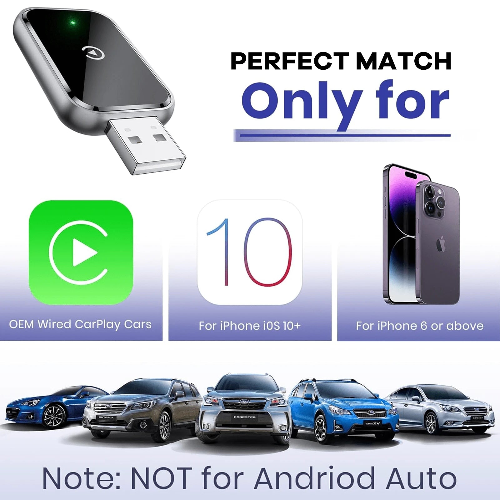 REMAX Wireless CarPlay Adapter Compatible With Apple CarPlay, Wired CarPlay To Wireless, Instant Connectivity, Automatic Reconnect, Super Mini Car Play Dongle For IPhone Fit For Cars With Built-In Car