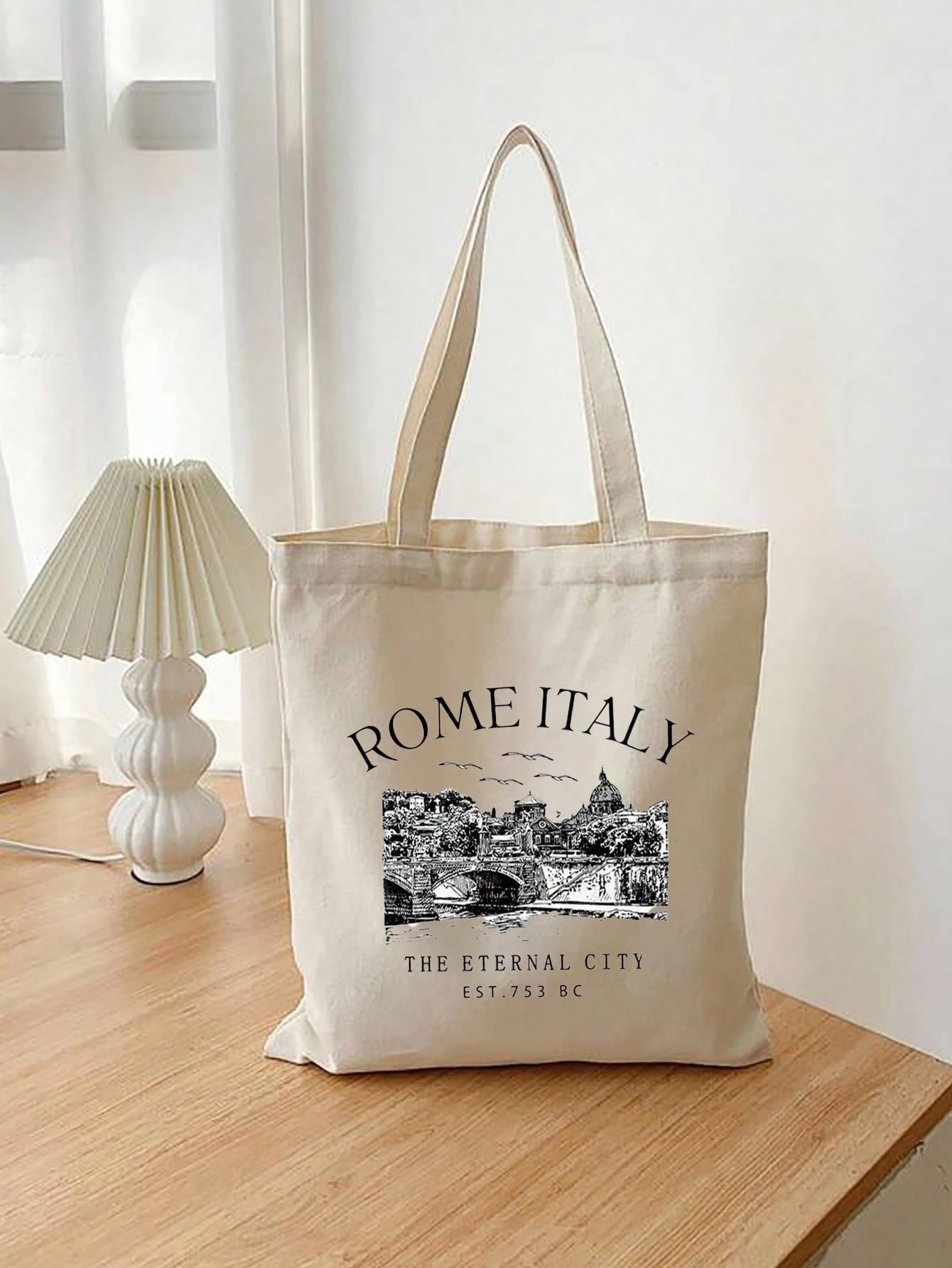 Roman Alphabet Pattern Shopping Bag, Women's Reusable Letter Print Tote Bag, Casual Shoulder Bag, Large Capacity Student Shopping Bag, Best Gift For Teachers, Women, Girlfriends And Family, School Bag