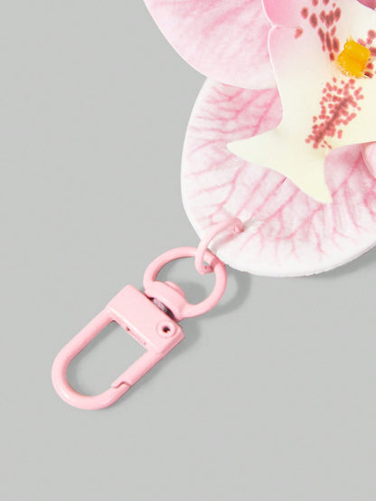 ROMWE Kawaii 1 Pc Bohemian Style Tropical Flower Vacation Beach Bag Charm Keychain