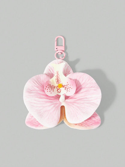 ROMWE Kawaii 1 Pc Bohemian Style Tropical Flower Vacation Beach Bag Charm Keychain