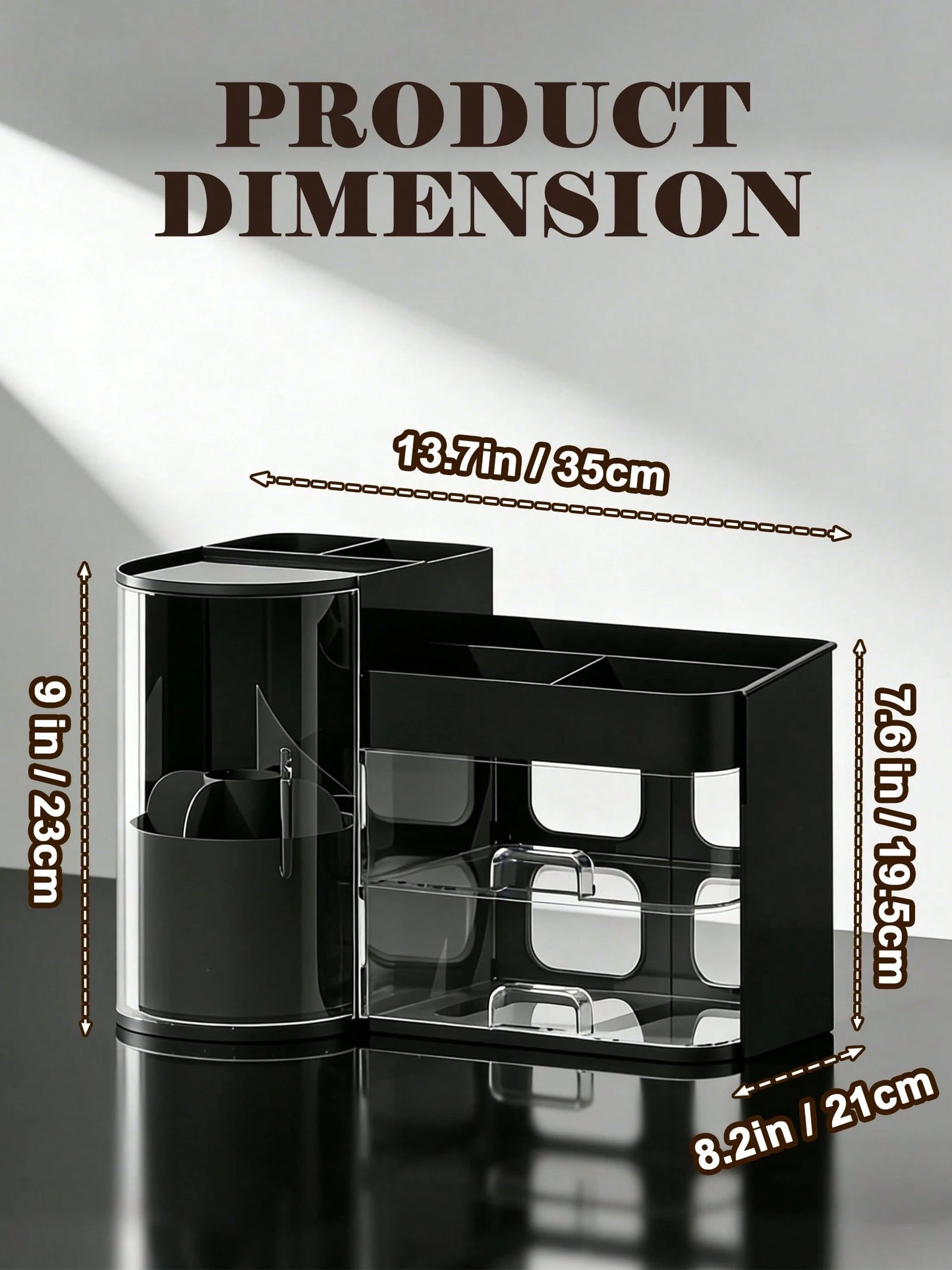 Rotating Makeup Organizer, 2 Tier Face Mask Skincare Organizers And Storage For Bathroom Countertop, Counter Cosmetic Holder For Dresser, Multi-Grid Storage With Brush Holder, Large Capacity Storage
