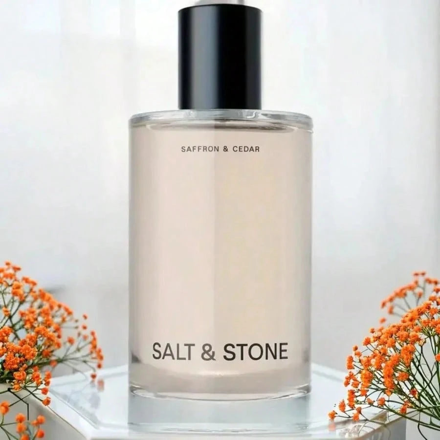 Salt & Stone Body Mist| Saffron & Cear| Skincare Infused Hair & Body Spray For Women And Men| Vegan, Cruelty Free, 3.4 Fl Oz
