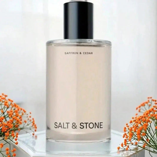 Salt & Stone Body Mist| Saffron & Cear| Skincare Infused Hair & Body Spray For Women And Men| Vegan, Cruelty Free, 3.4 Fl Oz