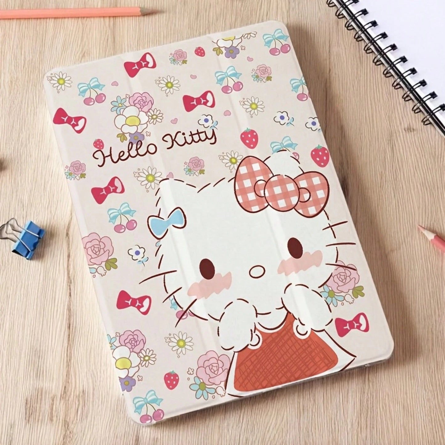 SANRIO Officially Licensed Colorful Bow Tablet, Suitable A8/A9+/S6 Lite/S7/S9 FE+/S10+, Includes Adjustable Stand, Protective Cover, Pen Slot, And Soft Protective, Suitable Office And Daily Use. Fits