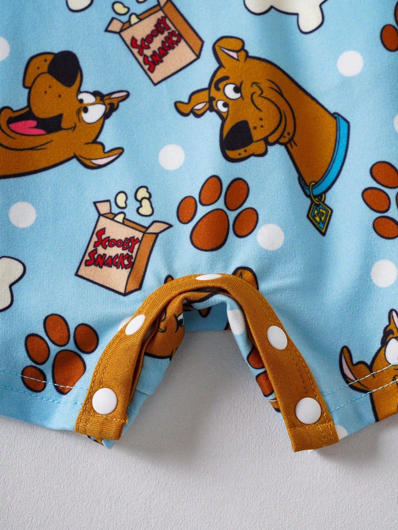 SCOOBY-DOO X Baby Boy Summer Casual Vacation Stylish Cartoon Allover Print Short Sleeve Romper