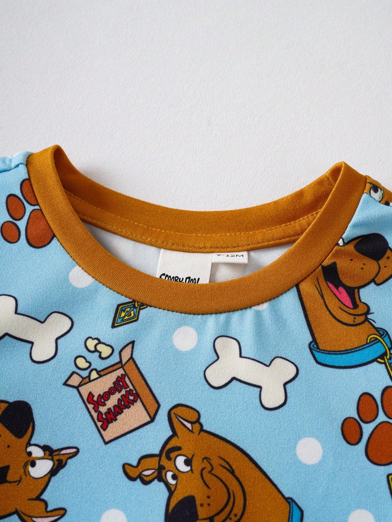 SCOOBY-DOO X Baby Boy Summer Casual Vacation Stylish Cartoon Allover Print Short Sleeve Romper