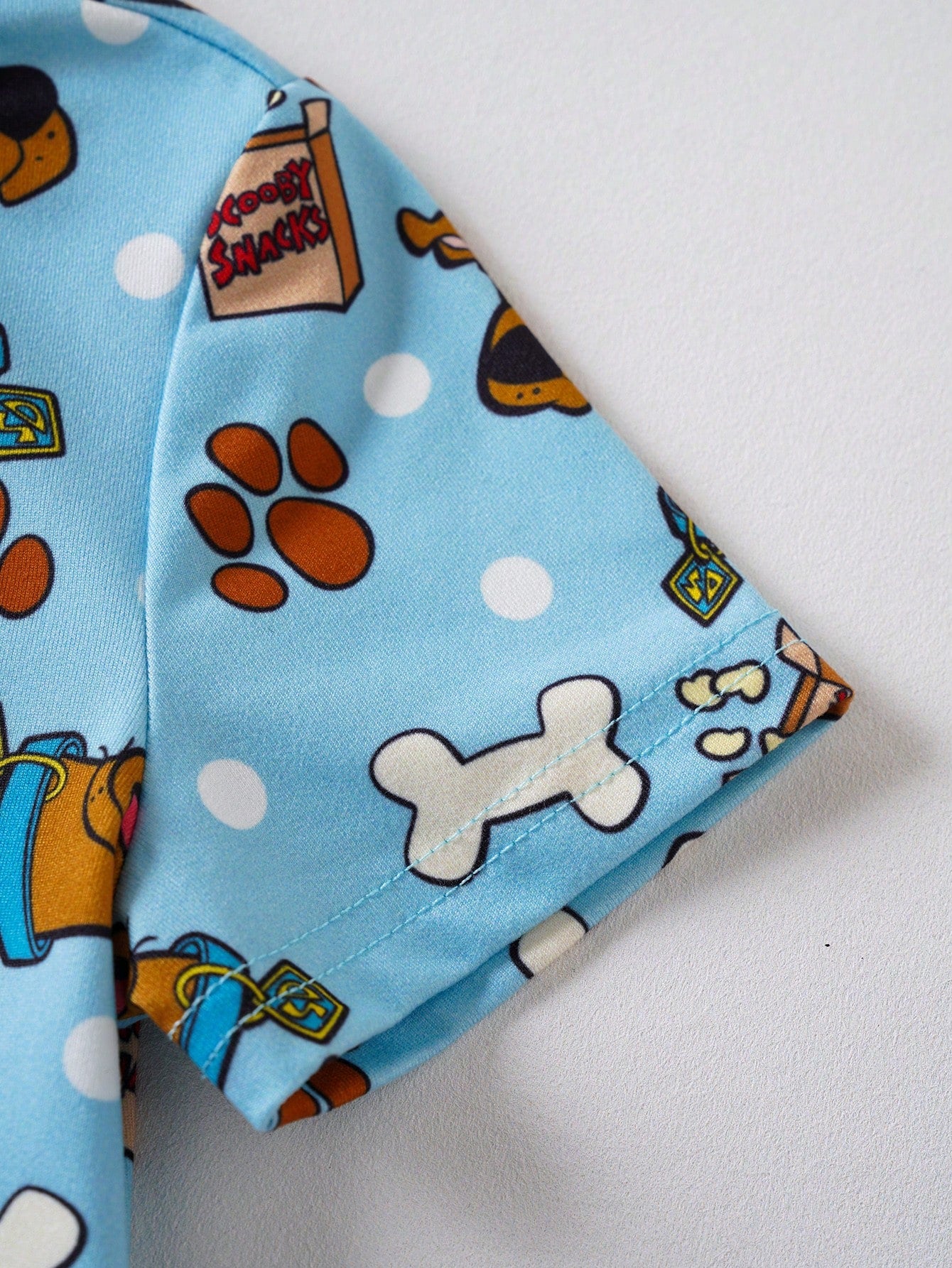 SCOOBY-DOO X Baby Boy Summer Casual Vacation Stylish Cartoon Allover Print Short Sleeve Romper