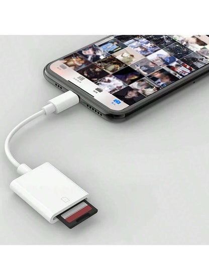 SD Card Camera Reader Adapter Storage Card Reader And Viewer Compatible With Various Mobile Phones Tablets And Laptops Plug And Play OTG Support High Speed Data Transfer For Memory Cards Micro SD Read