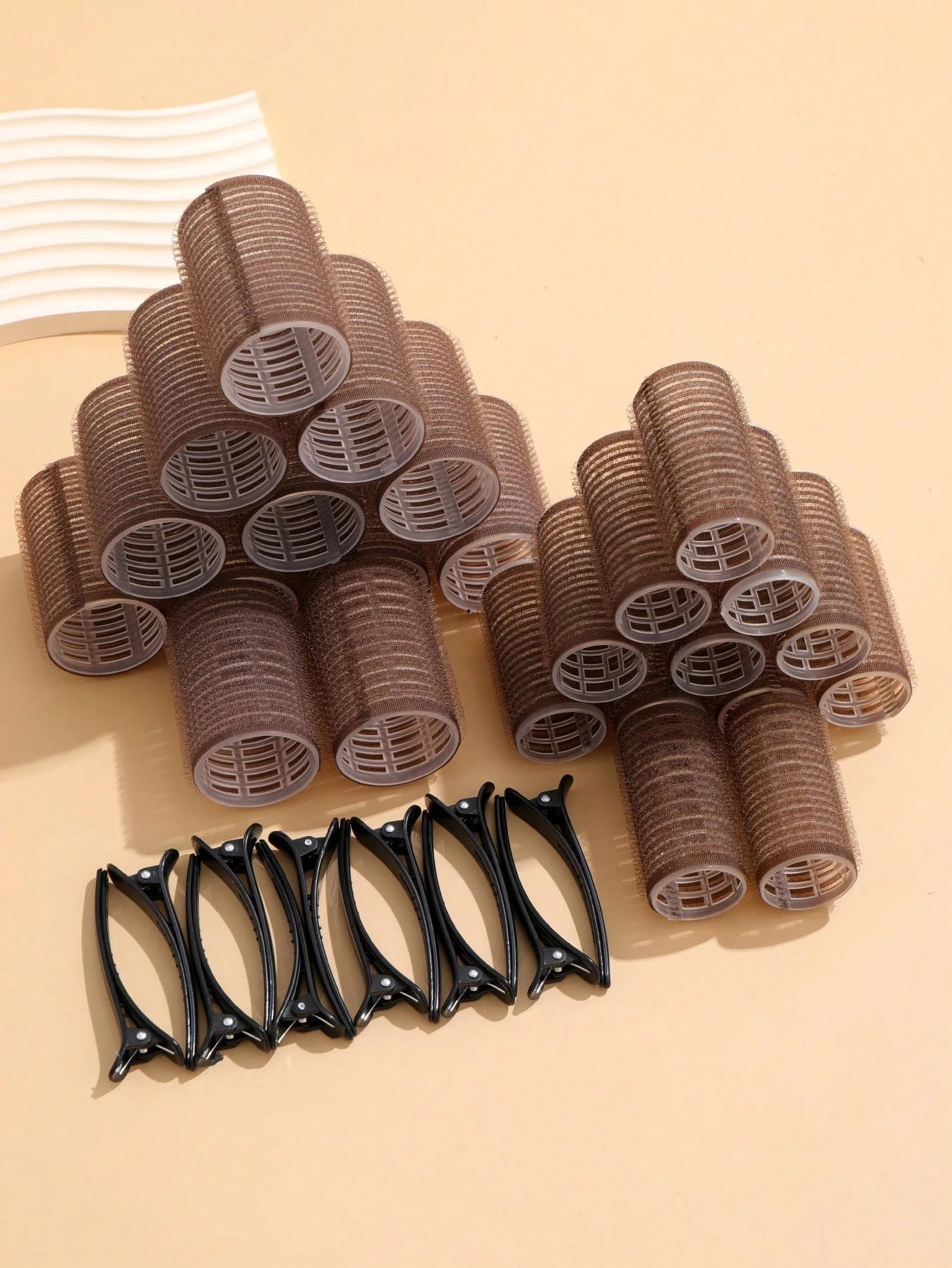 Self-Grip Rollers Kit With 24Rollers And 12Clips, Salon Quality Curlers For Diy Hairstyling, Heatless Rollers