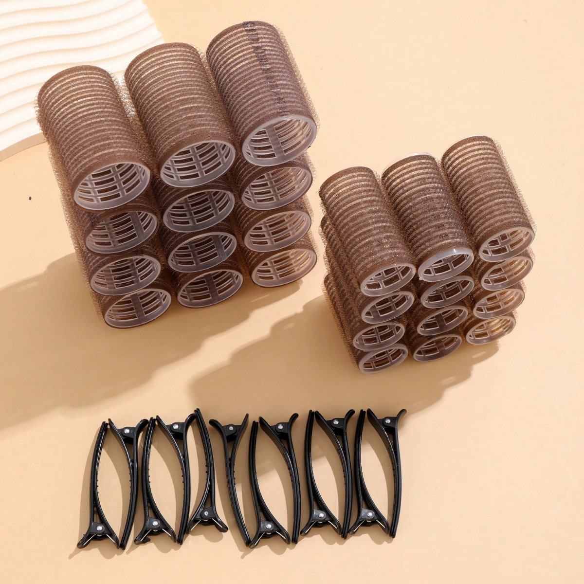 Self-Grip Rollers Kit With 24Rollers And 12Clips, Salon Quality Curlers For Diy Hairstyling, Heatless Rollers