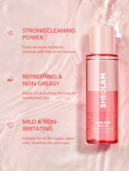 SHEGLAM Clear Away Eye & Lip Makeup Remover Brand Beauty Cosmetic Makeup For Women And Girls