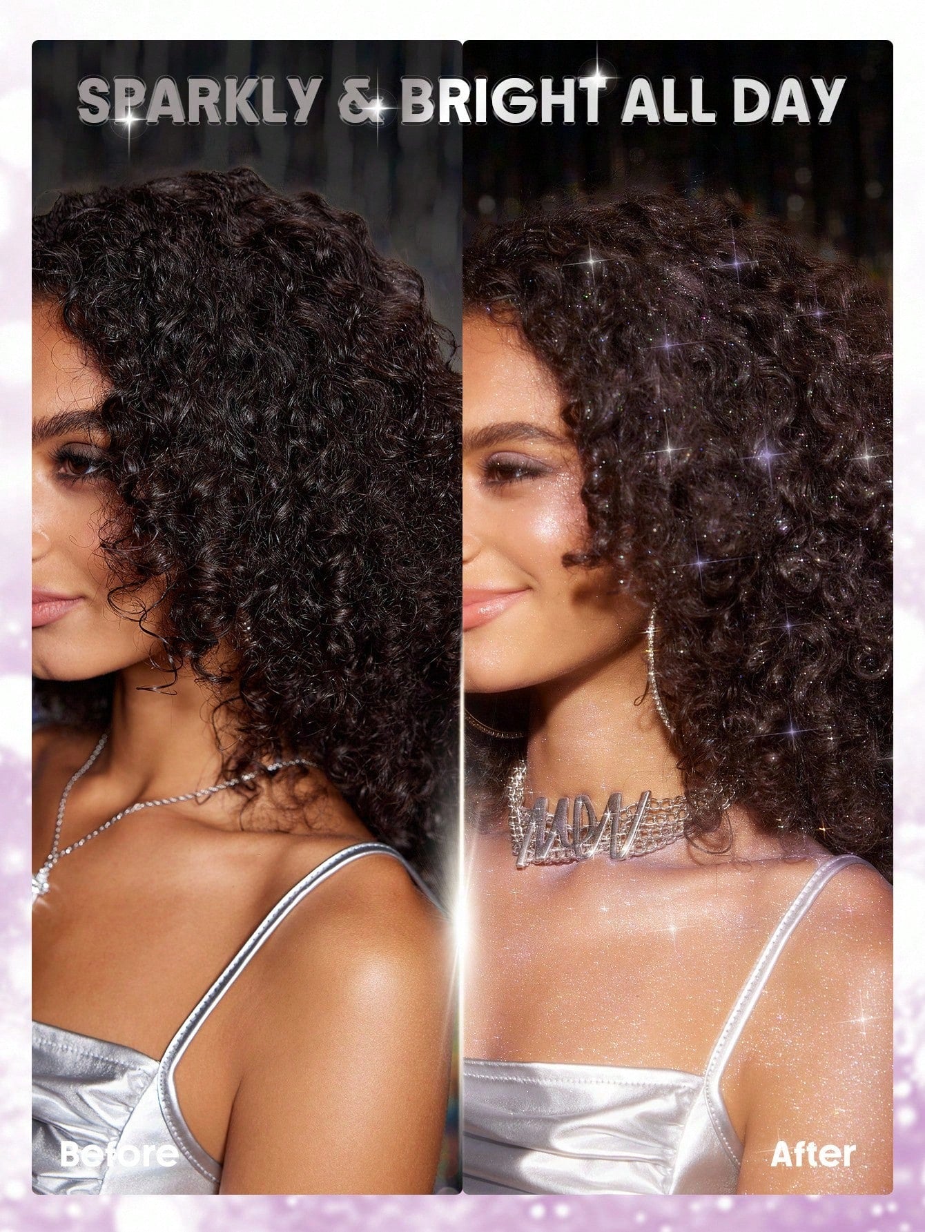 SHEGLAM HAIR Disco Twist Hair & Body Glitter Mist-Dance Queen, Shimmering Hair Spray, Delicate And Shiny, Soft And Smooth Hair Care, Smooth And Non-Clogging, Body Glitter Spray For Hair Body Face Gift
